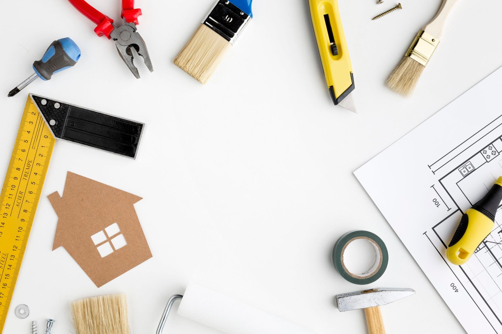 cardboard-house-with-tools-top-view (1) Home Additions